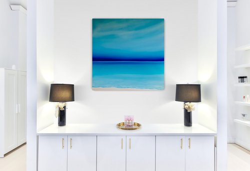 French Riviera and turquoise horizon by Nataliia Krykun