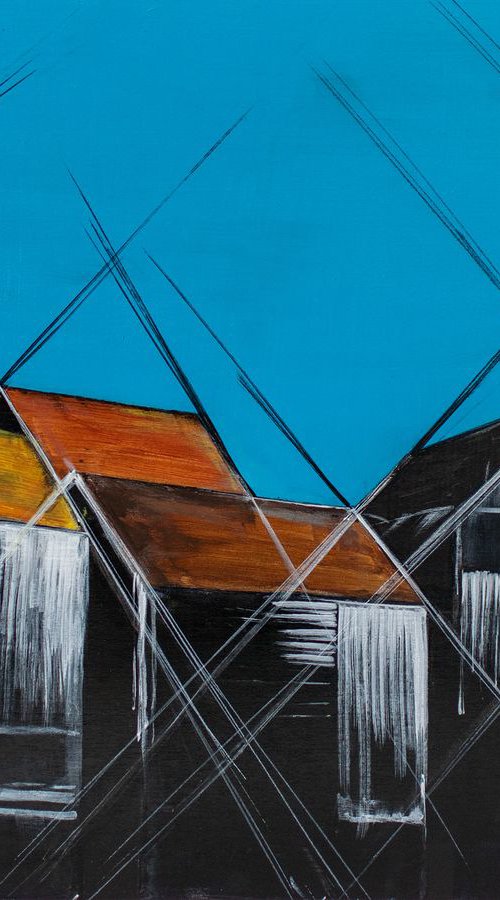 Net sheds at Hastings by David Foster
