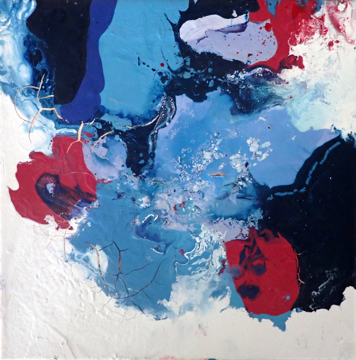 Abstract Painting By Christa Haack, 12 X 12, Emotion 2, Original Artwork