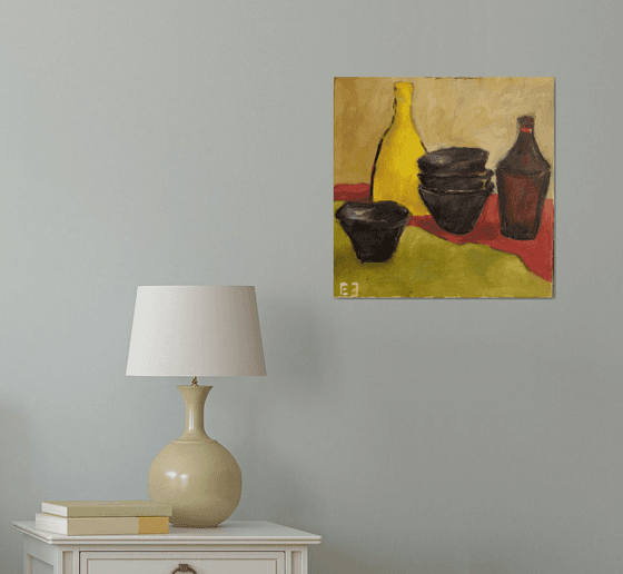 Still life with Japanese ceramics