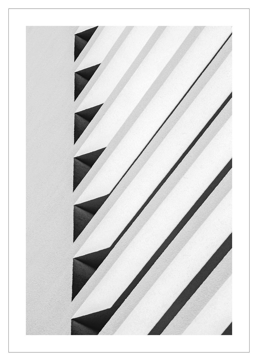 Geometric Abstract Photograph By Beata Podwysocka, 20 X 28, Wallscape 164 (B&W), Original Artwork