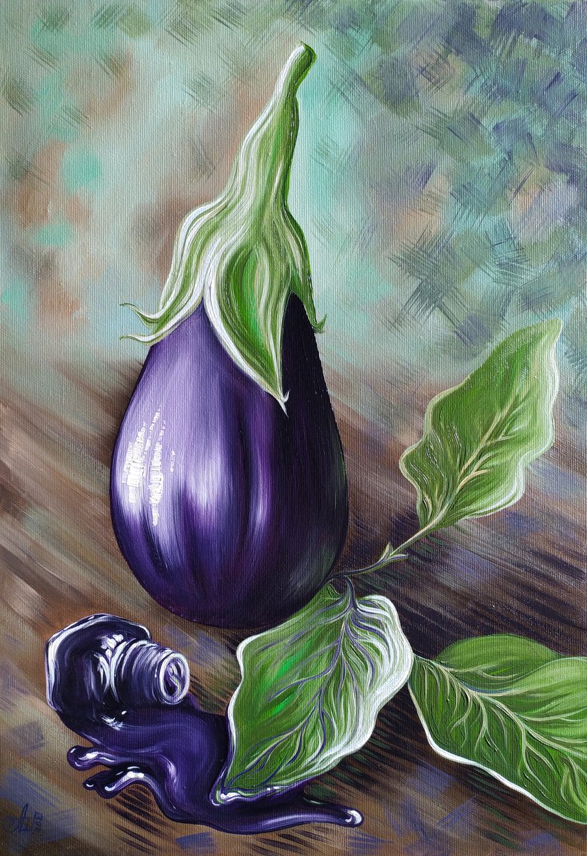 Eggplant and ink by Anna Shabalova