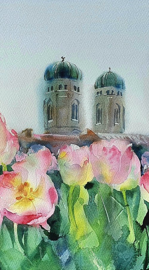 Munich cityscape serenity by SoNata Art