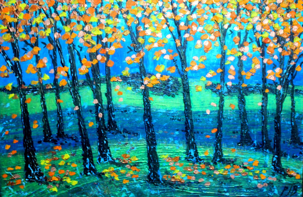  Butser View In Autumn By Paul J Best, 24 X 16, Artwork For Sale On Artfinder