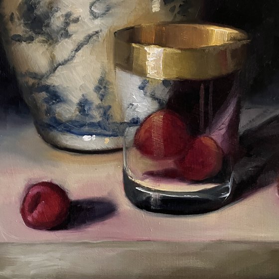 Raspberries and ginger jar