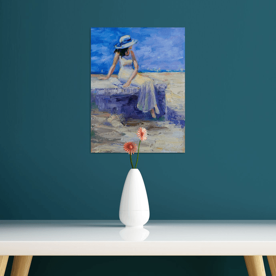 Woman near the sea