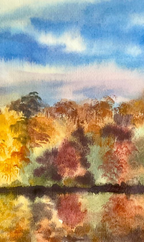 Autumn at Stourhead, Wiltshire by Samantha Adams