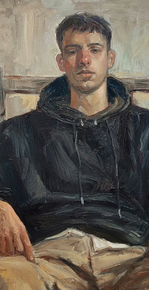 Portrait of a young man by Pavel Guliaev