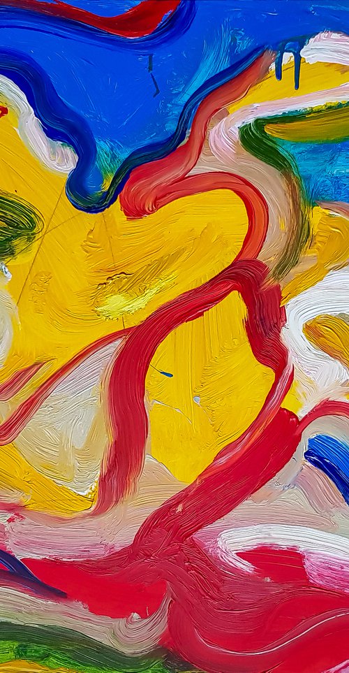 "Exaltation N-1" - Abstract Expressionism In the style of Willem de Kooning by Retne