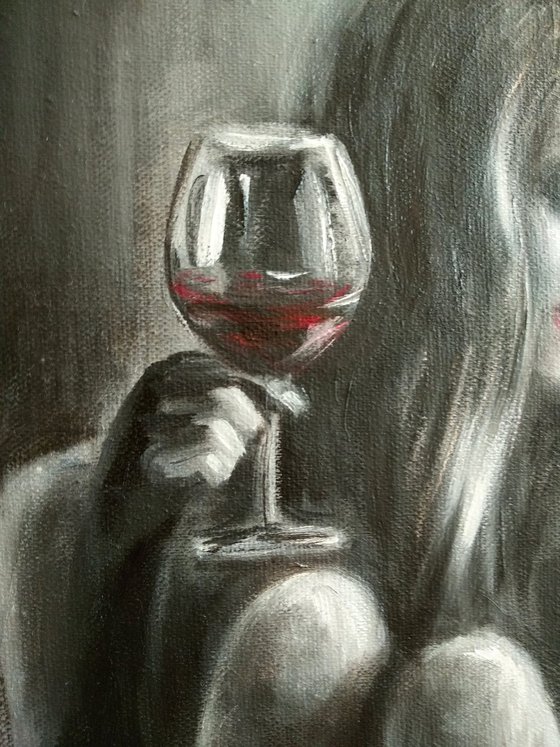 A Glass of red wine