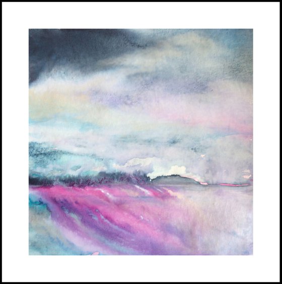 Silvery Lights - Landscape Seascape Watercolor