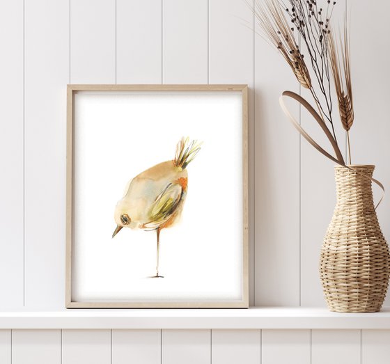 Little birds watercolor painting 3 set