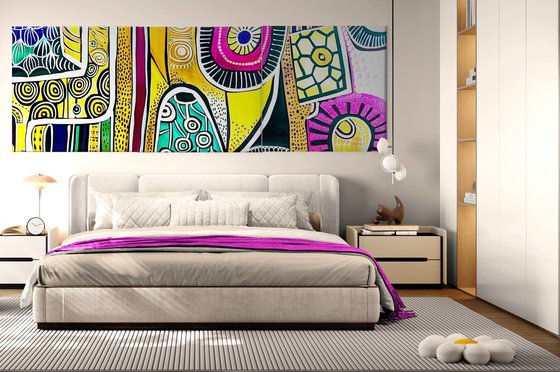 TRiptych Geometric abstraction #45