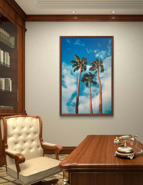 Palm trees and sky