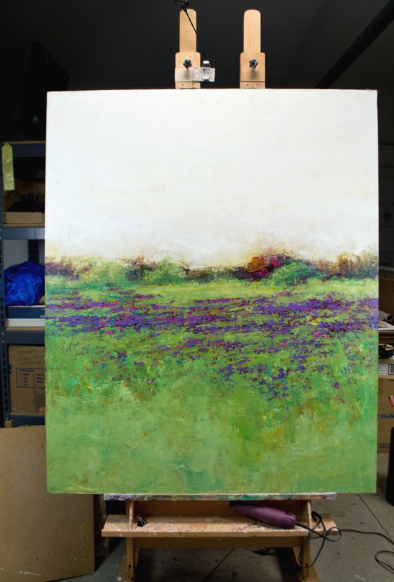 Violet Fields 46x56 inches