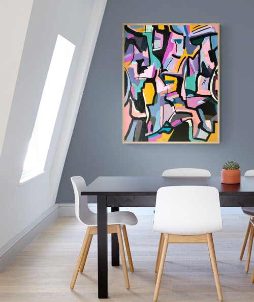 The ‘90s memories. Original abstract painting by Ilaria Dessí