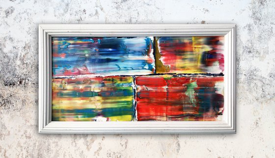 "This House Is Not For Sale" - Original PMS Micro Painting On Plexiglass, Framed - 13 x 7.5 inches