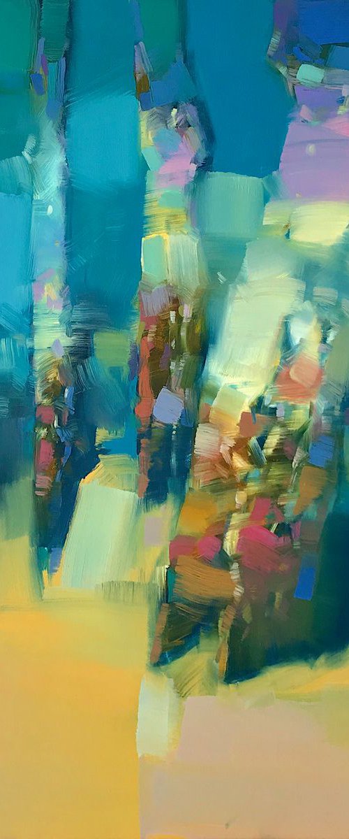 Vibrant Grove, Original oil painting, Handmade artwork, One of a kind by Vahe Yeremyan