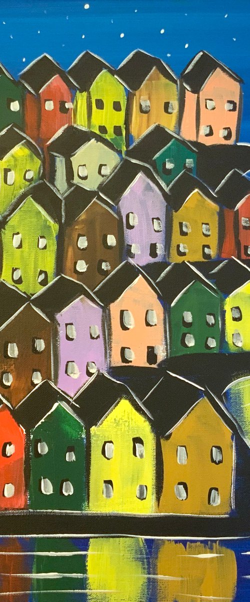 Colourful Rainbow Houses by Aisha Haider