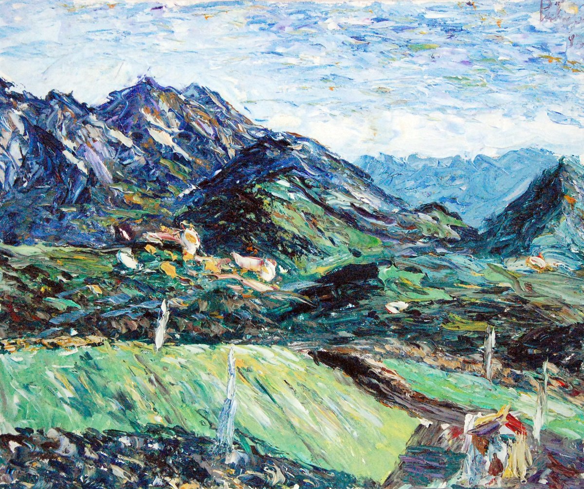 Impressionistic Abstract Oil Painting By Antonino Puliafico, 24 X 20, Ore 18-30 Furnari, Original Artwork