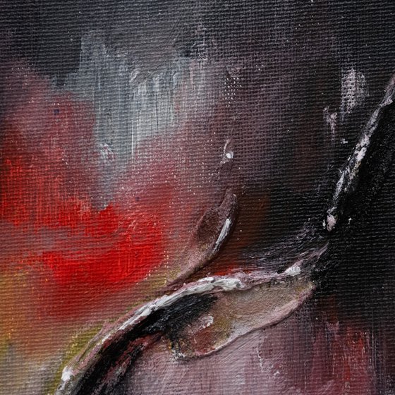 Minimalist Black Red Abstract