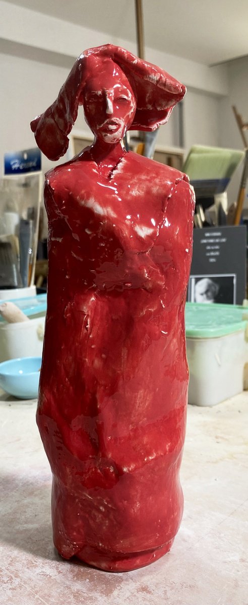 Organic Clay Sculpture , Il Rosso By YS?rei, 3 X 11, Artwork For Sale On Artfinder