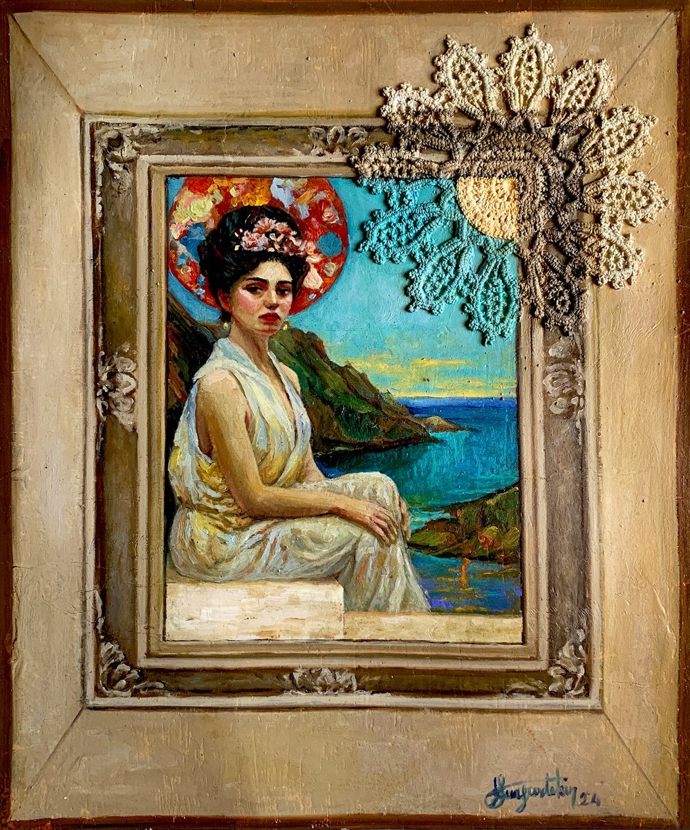 Impressionistic Portrait Oil Painting By Fatih Sungurtekin, 11 X 14, Lacy 2, Original Artwork