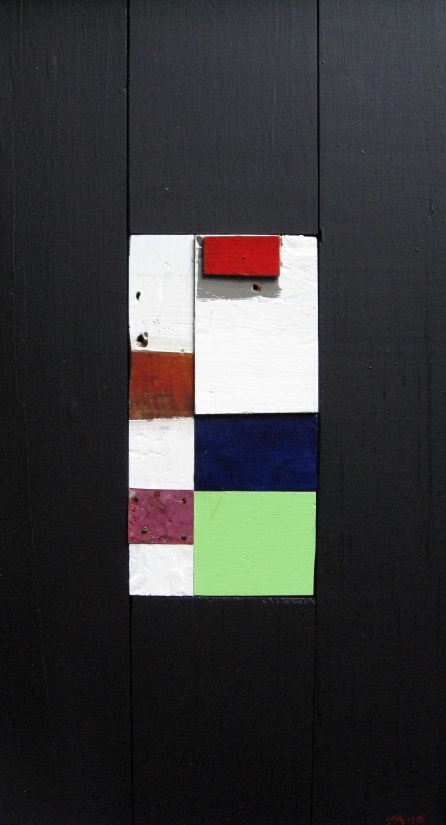 Geometric Abstract Painting By Mark Mazurczyk, 11 X 19", No. 2.40, Original Artwork