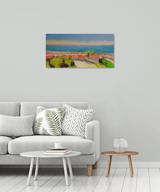 Homes and Ocean. California