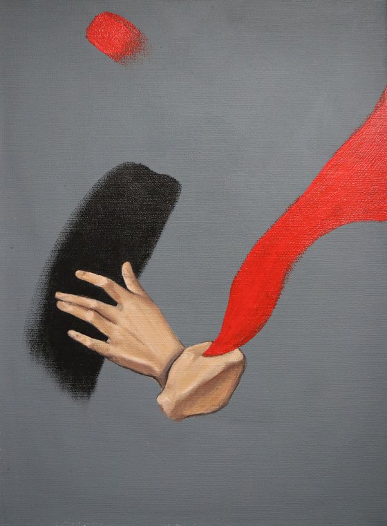 EVERYTHING IS IN YOUR HANDS-OIL PAINTING,CALLIGRAPHY,MINIMALISM,GRAFICS