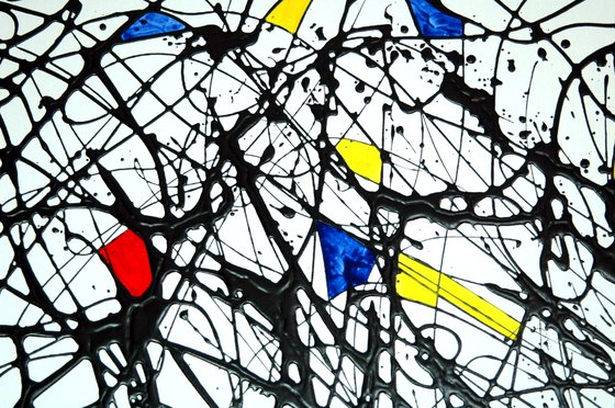 Abstract on canvas 133 (after Mondrian)