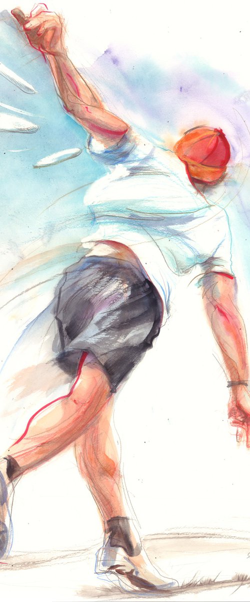 Frisbee player. #2 by Irina Bibik-Chkolian