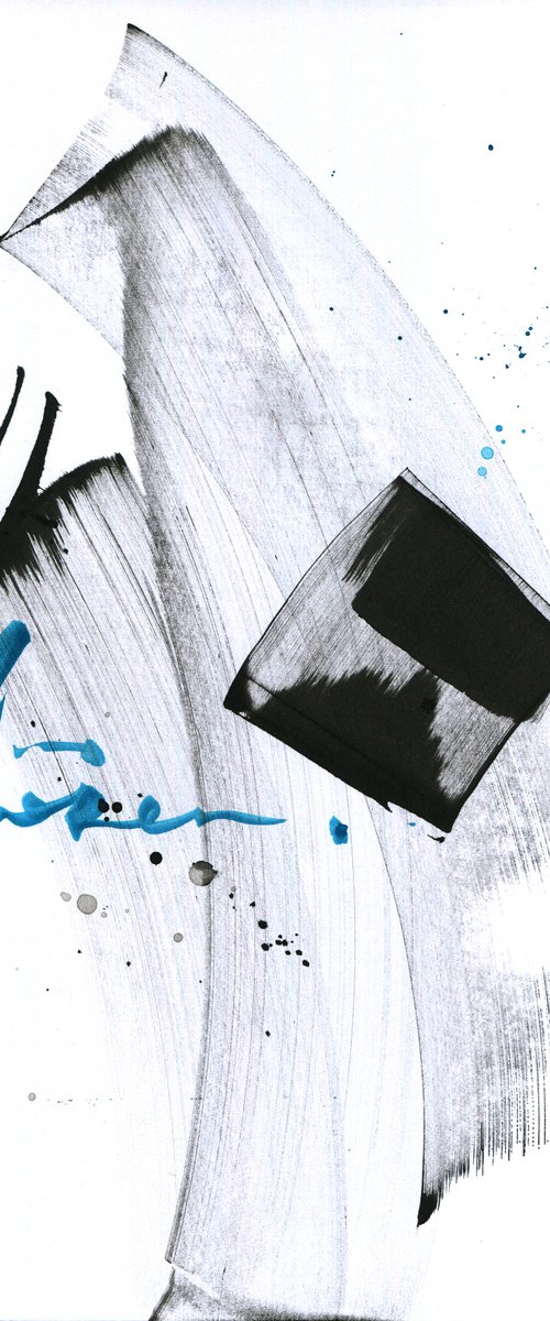 Signs n.4 abstract calligraphy by Ksenia Selianko