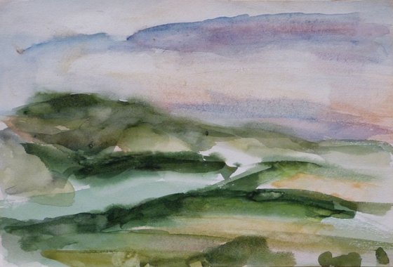 Landscape of Tuscany, Italy #3, 24x16 cm