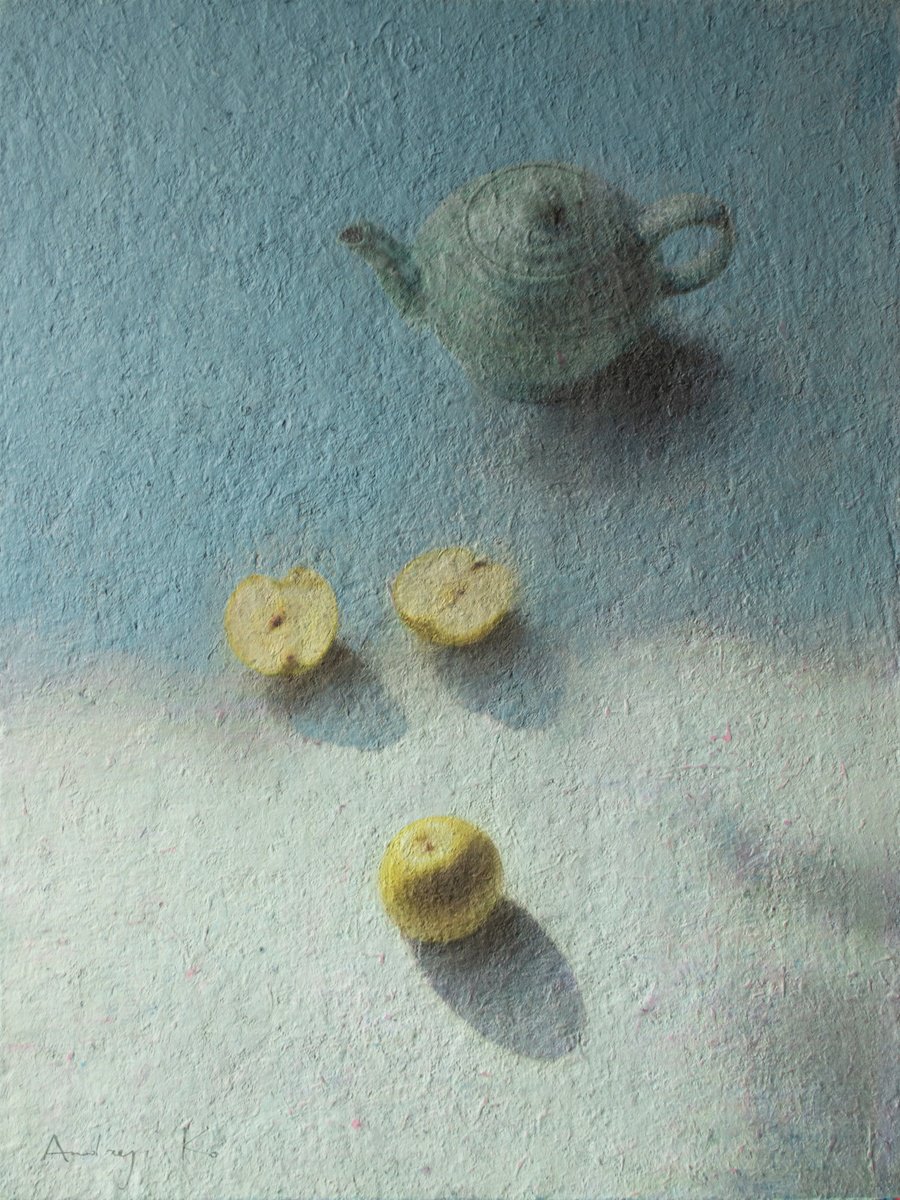 The Teapot And Apples By Andrejs Ko, 24 X 32, Artwork For Sale On Artfinder