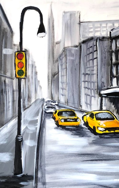 Yellow Umbrella by Aisha Haider