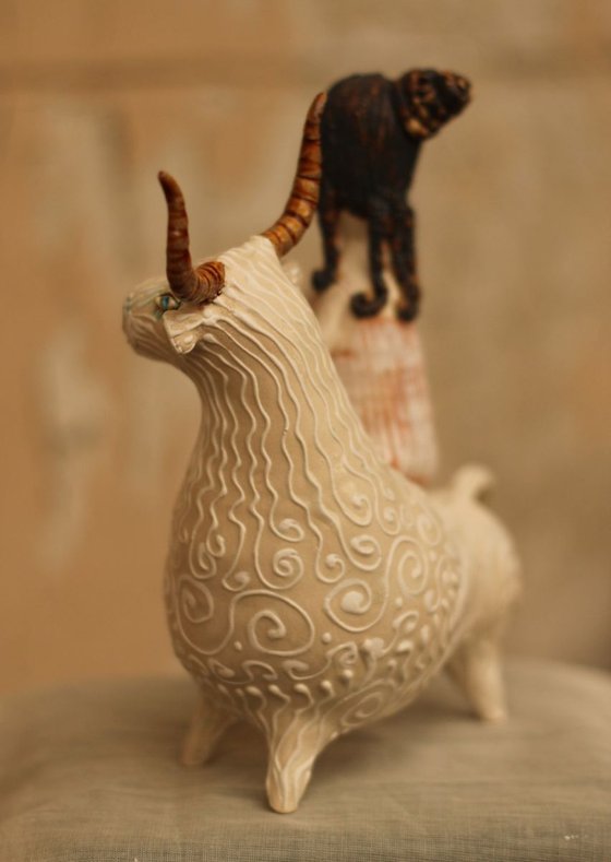 Europe on the bull. Sculpture from my "Ancient Stories" project.