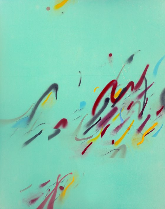 Diptych 'Blue And Red Notes"