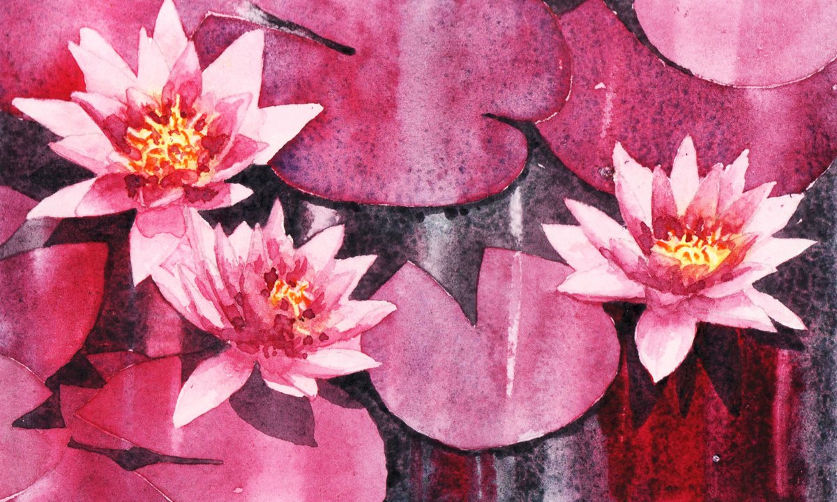 Petalled Peace - original watecolour painting by Alison Fennell