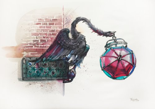 Venetian lantern with dragon by Natalia Veyner