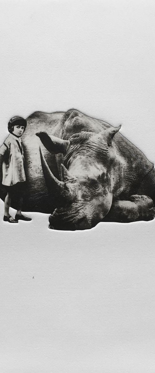 Girl and Rhino No.6 by Jaco Putker