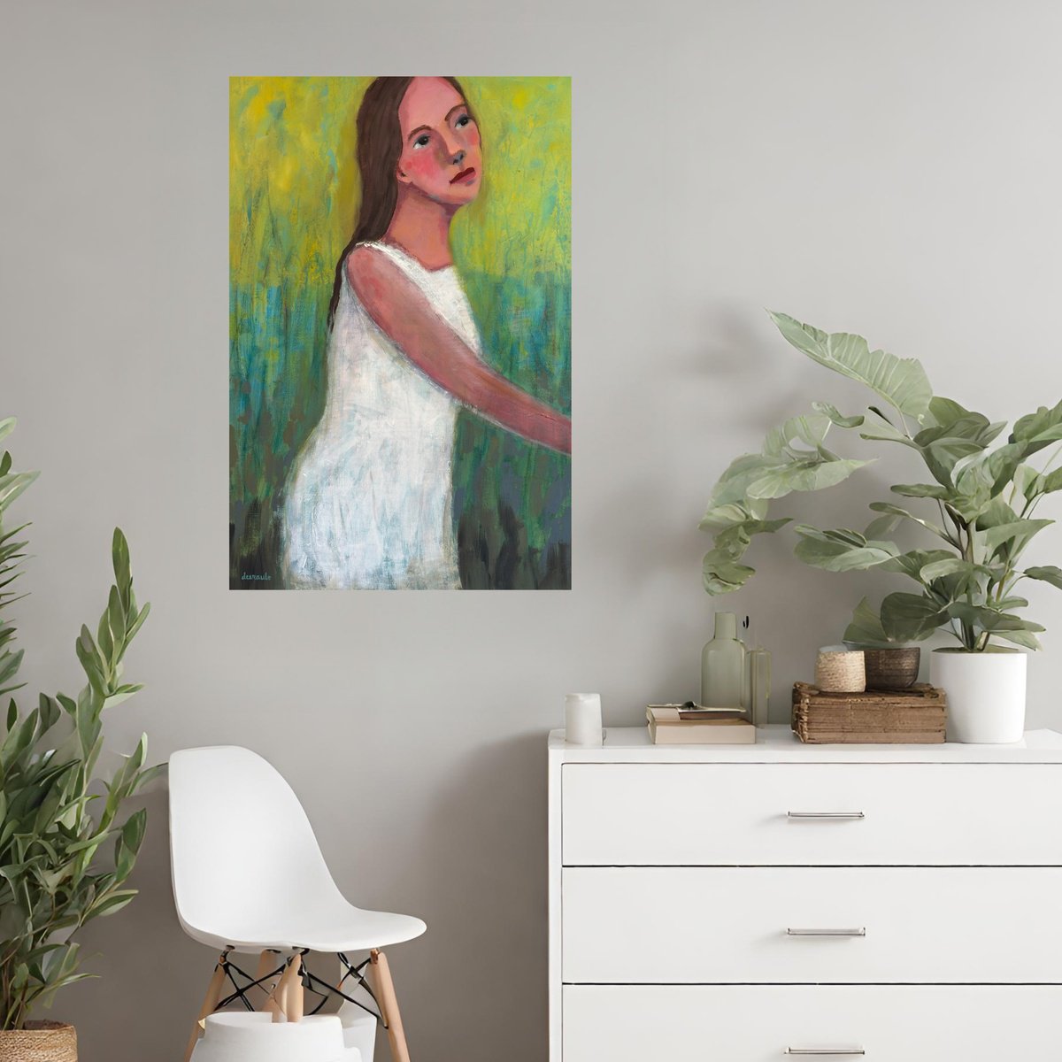 Expressive Painting , Alessandra By Donna Ceraulo, 24 X 36, Artwork For Sale On Artfinder
