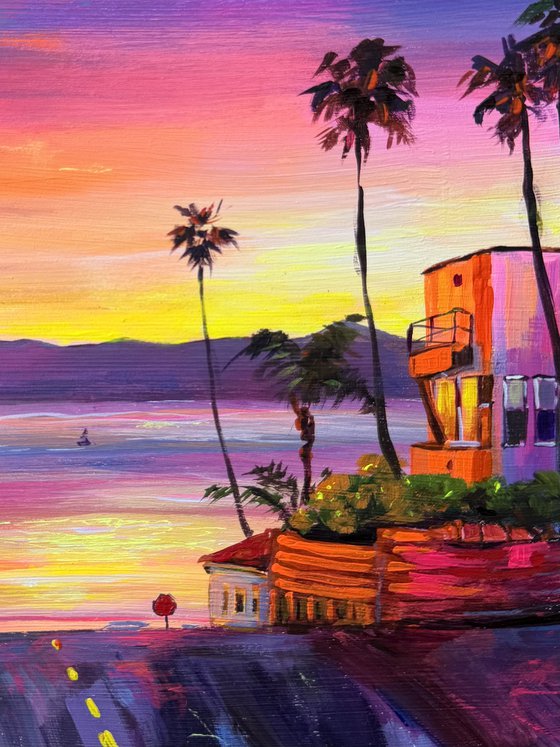 Los Angeles Cityscape with Ocean