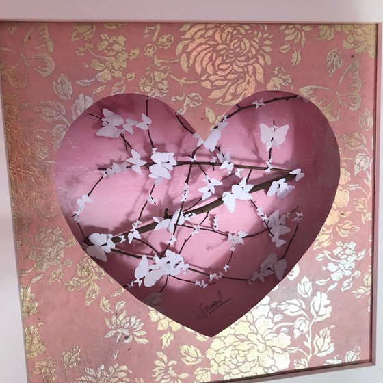 Cherry Blossom Heart (Pink)