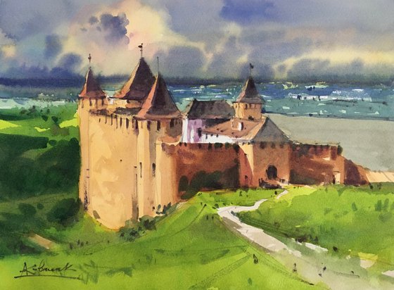 Ancient Khotyn fortress in Ukraine