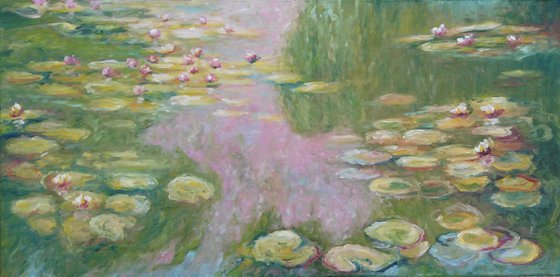 Replica of Monet's water lilies