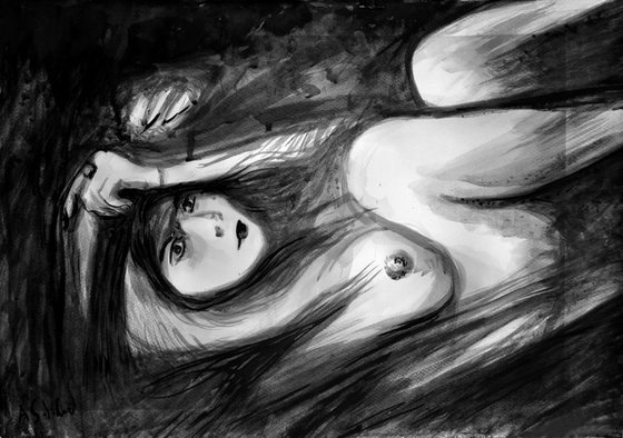 Shadow and Light - Nude Model Lying