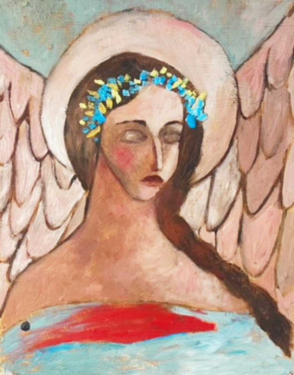 Surrealistic Portrait Oil Painting By Dasha Pogodina, 16 X 20, The Eternal City, Original Artwork