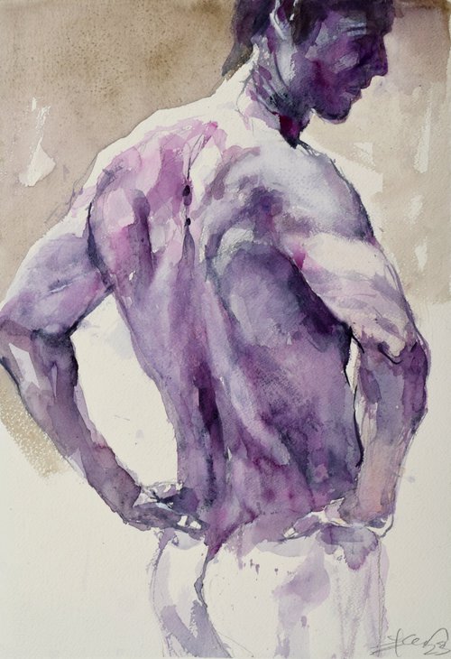 Male back 2 by Goran Žigolić Watercolors