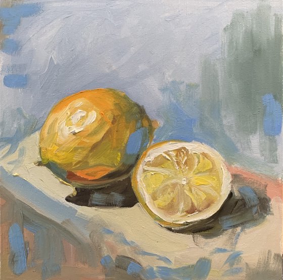 Lemons. #3. Still life, 25x25cm